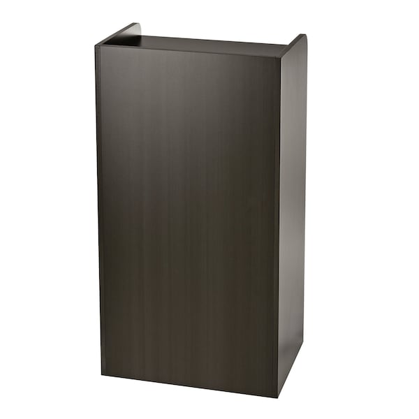 Adiroffice Wood Mobile Presentation Podium Lectern Stand with Shelves in Black - ADI661-07-BLK-MK
