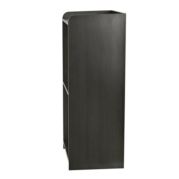 Adiroffice Wood Mobile Presentation Podium Lectern Stand with Shelves in Black - ADI661-07-BLK-MK