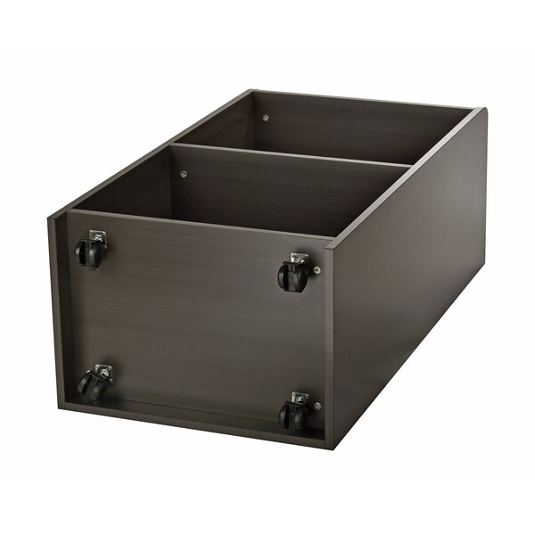 Adiroffice Wood Mobile Presentation Podium Lectern Stand with Shelves in Black - ADI661-07-BLK-MK