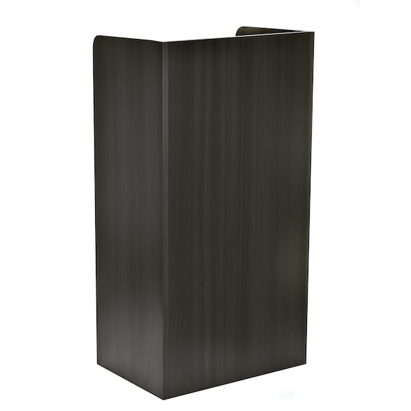 Adiroffice Wood Mobile Presentation Podium Lectern Stand with Shelves in Black - ADI661-07-BLK-MK