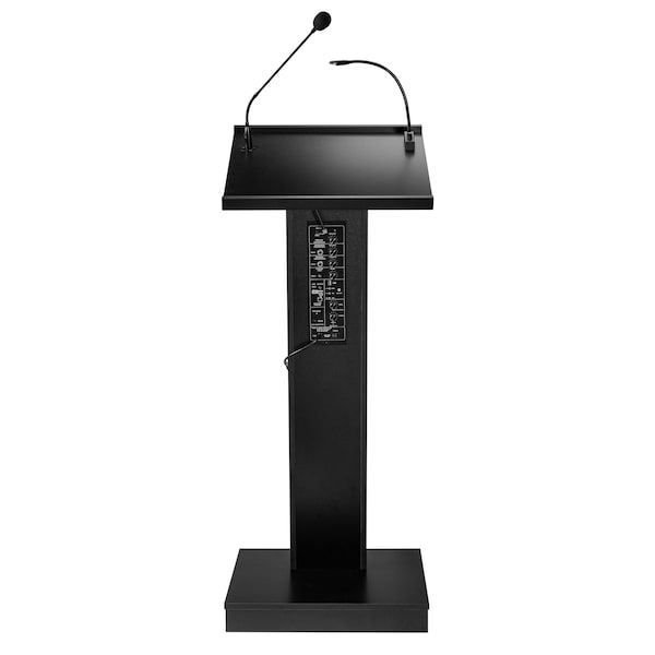 Oklahoma Sound Sound Lectern, 46.5 in H, Black - ZED
