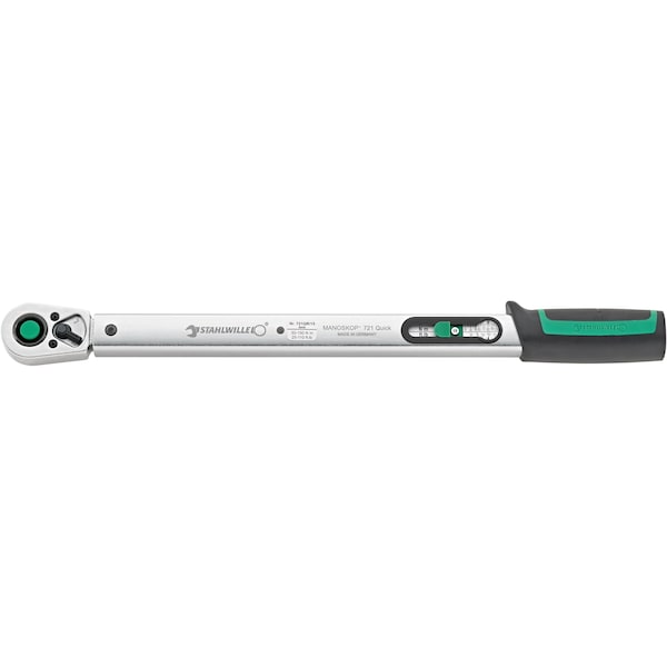 Stahlwille Tools MANOSKOP torque wrench QuickRelease ratchet No.721QR/15 QUICK 30-150 N·m sq drive 1/2 - 50204115