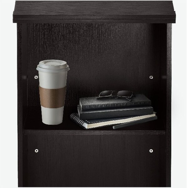 Adiroffice Wood Floor Standing Desk Podium Lectern with Shelf, Black Finish Wood - ADI661-01-BLK-MK