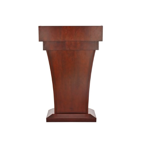 Adiroffice Wood Stand-Up Podium Lectern with Drawer, Cherry Wood Grain - ADI661-012-CH