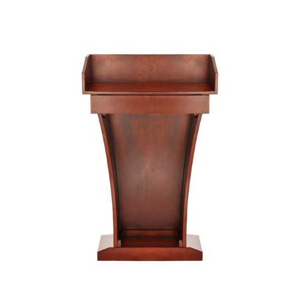 Adiroffice Wood Stand-Up Podium Lectern with Drawer, Cherry Wood Grain - ADI661-012-CH
