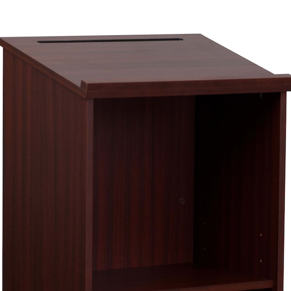 Flash Furniture Lectern, Mahogany, Floor Type - MT-M8830-LECT-MAH-GG