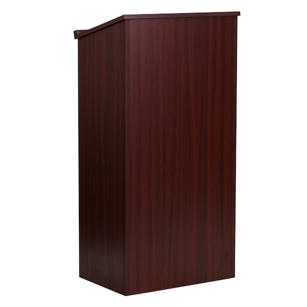 Flash Furniture Lectern, Mahogany, Floor Type - MT-M8830-LECT-MAH-GG