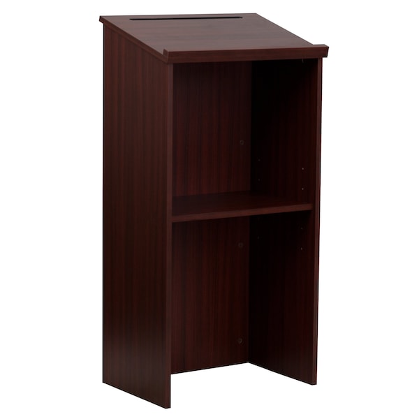Flash Furniture Lectern, Mahogany, Floor Type - MT-M8830-LECT-MAH-GG