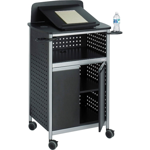 Safco Lectern, Steel, Black, 49-3/4x28-3/4x22 - 8922BL
