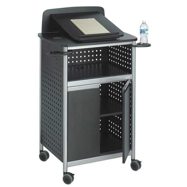 Safco Lectern, Steel, Black, 49-3/4x28-3/4x22 - 8922BL