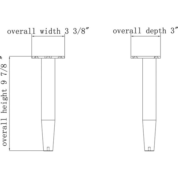 Lorell Sectional Base, Single, Metal, 4-1/2"x9-3/4"x1-1/2", 4/ST, GY 10PK - LLR86932