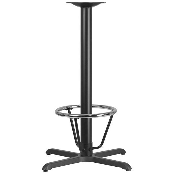Flash Furniture Black 30" x 30" Bar Height X-Base - XU-T3030-BAR-3CFR-GG