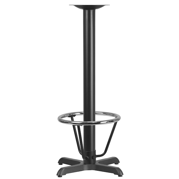 Flash Furniture Black 22" x 22" Bar Height X-Base - XU-T2222-BAR-3CFR-GG