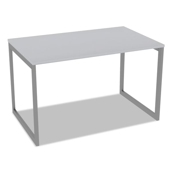Alera Open Office Desk Series Adjustable O-Leg Desk Base, 30" Deep, Silver - ALELSTB30GR