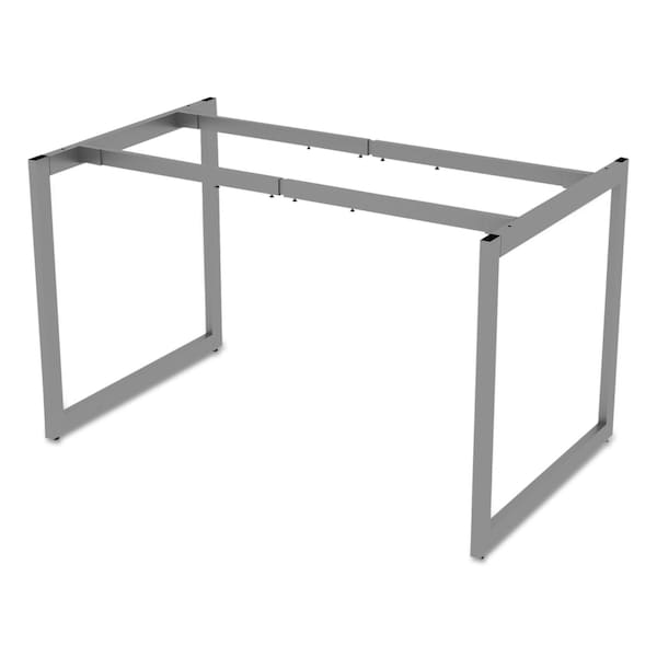 Alera Open Office Desk Series Adjustable O-Leg Desk Base, 30" Deep, Silver - ALELSTB30GR