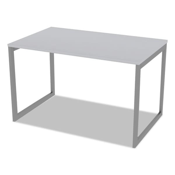 Alera Open Office Desk Series Adjustable O-Leg Desk Base, 30" Deep, Silver - ALELSTB30GR