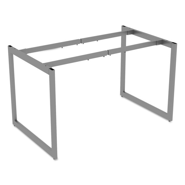 Alera Open Office Desk Series Adjustable O-Leg Desk Base, 30" Deep, Silver - ALELSTB30GR