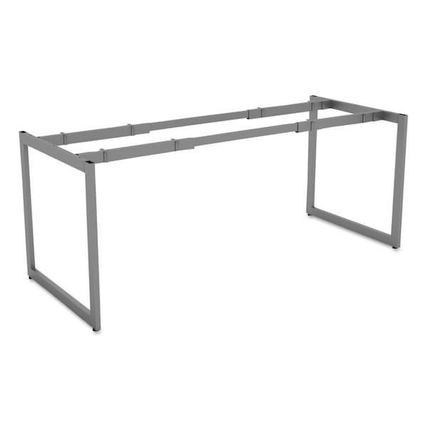 Alera Open Office Desk Series Adjustable O-Leg Desk Base, 30" Deep, Silver - ALELSTB30GR