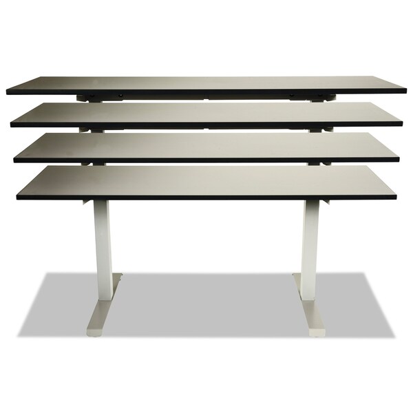 Alera 2-Stage Electric Adjustable Table Base, 27.5" to 47.2" High, Gray - ALEHT2SSG