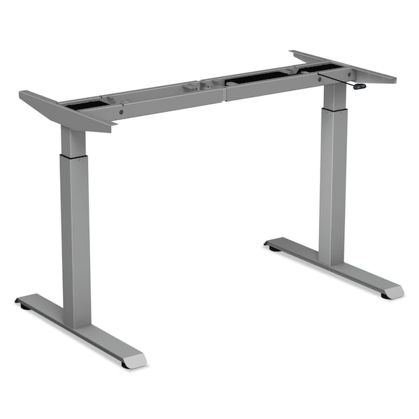 Alera 2-Stage Electric Adjustable Table Base, 27.5" to 47.2" High, Gray - ALEHT2SSG