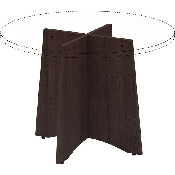 Lorell Base, f/42"/48" Dia Tops, Box 2/2, 24"x24"x29", Espresso - LLR18257