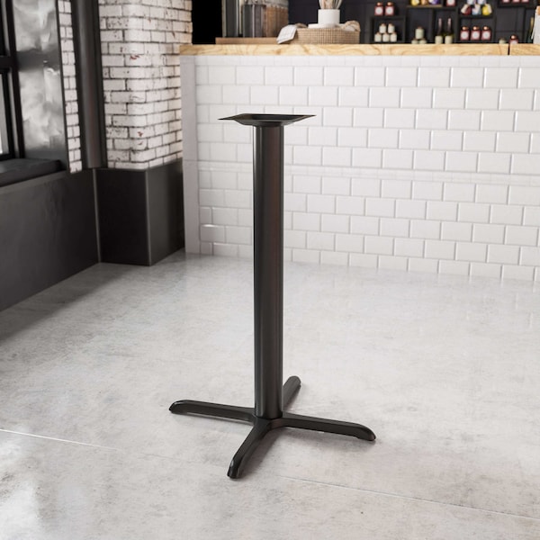 Flash Furniture Restaurant Table X-Base with 4 Dia. Bar - XU-T3333-BAR-GG