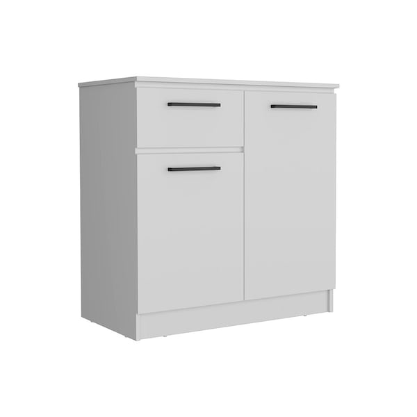 Tuhome Chicago Corner Bar Cabinet, Rack, Glass Door, Black - CLB9037