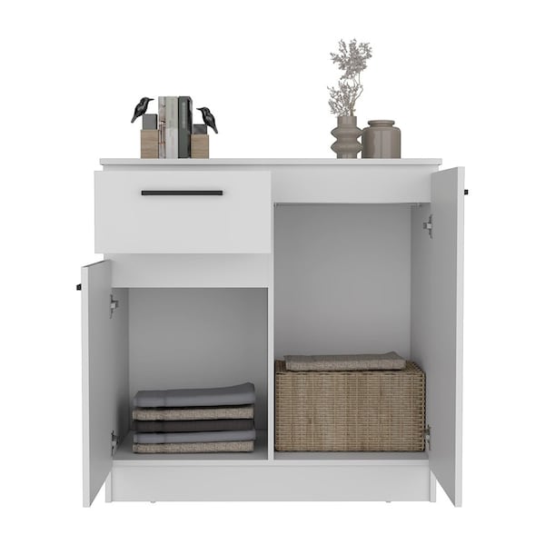 Tuhome Chicago Corner Bar Cabinet, Rack, Glass Door, Black - CLB9037
