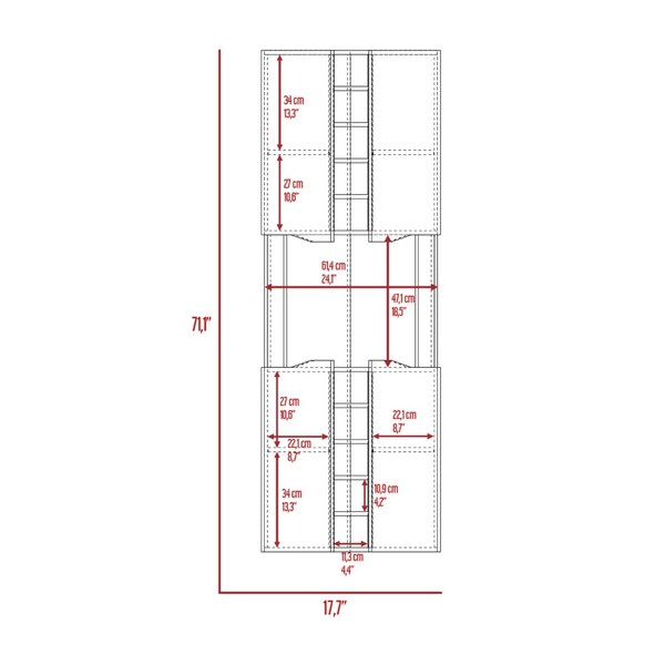 Tuhome Obregon Corner Bar Cabinet, Ten Built-in Wine Rack, Single Door, Aged Oak/Taupe - BMT7767
