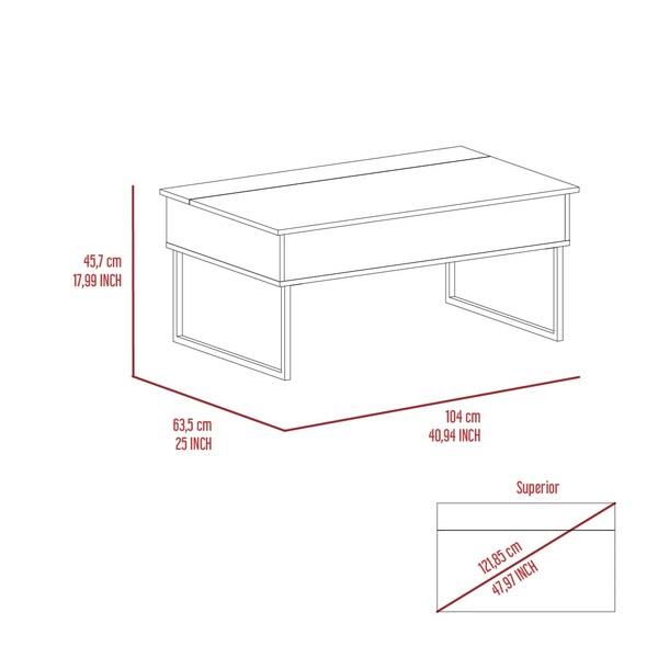Tuhome Tracy 2 Piece Living Room Set, Corner Bar Cabinet, Coffee Table, Dark Walnut - CLIV48