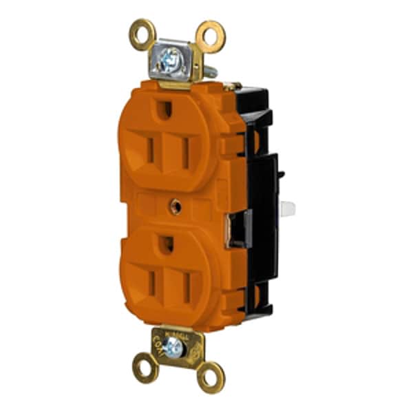 Hubbell Receptacle, 1/2 hp, 125V AC, NEMA 5-15R - HBL5262STO