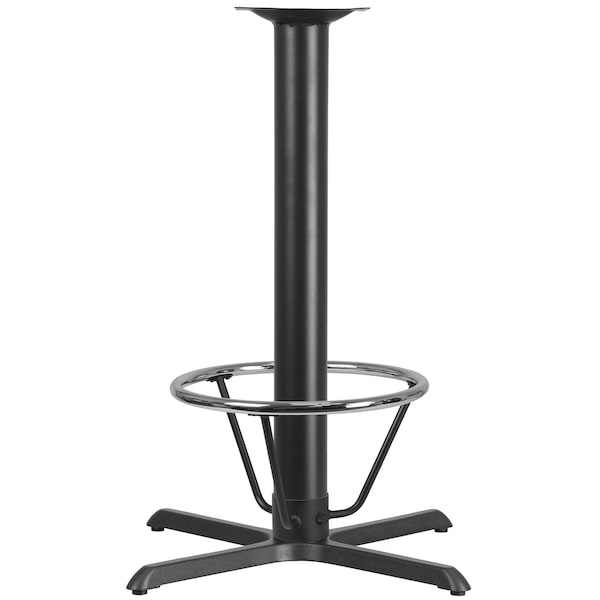 Flash Furniture Black 33" x 33" Bar Height X-Base - XU-T3333-BAR-4CFR-GG