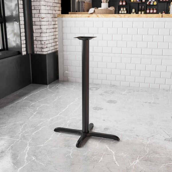 Flash Furniture Restaurant Table X-Base with 3 Dia. Bar - XU-T2230-BAR-GG