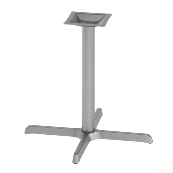 Flash Furniture Beverly 30in. x 30in. Restaurant Indoor/Outdoor Table X-Base w/3in. Dia. Table Height Column, Slvr - XU-T3030-SLV-GG