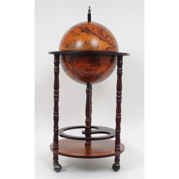 Old Modern Handicrafts Old Modern Handicrafts NG018 Globe Bar Table 330mm 4 Legs Stand - Red - NG018