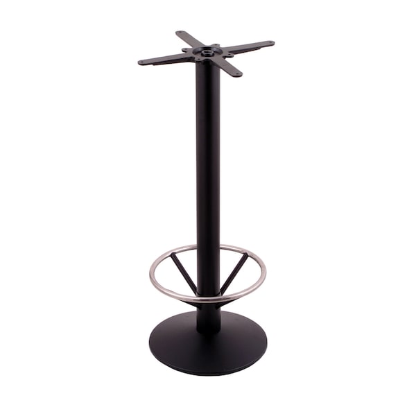 Holland Bar Stool Co 214-16 Black Table Base, Footring - 214-1642BWFTRG