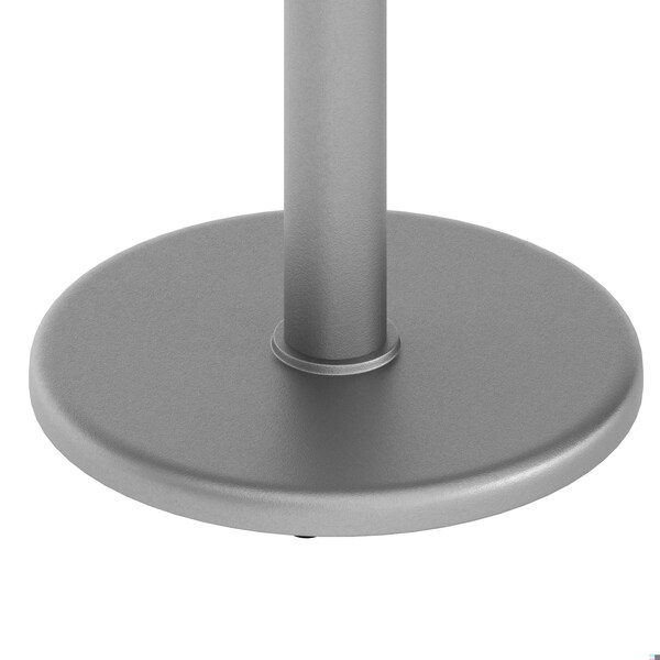 Flash Furniture Beverly 18in. Round Restaurant Indoor/Outdoor Table Base with 3in. Dia. Table Height Column, Silver - XU-TR18-SLV-GG