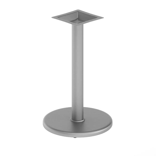 Flash Furniture Beverly 18in. Round Restaurant Indoor/Outdoor Table Base with 3in. Dia. Table Height Column, Silver - XU-TR18-SLV-GG