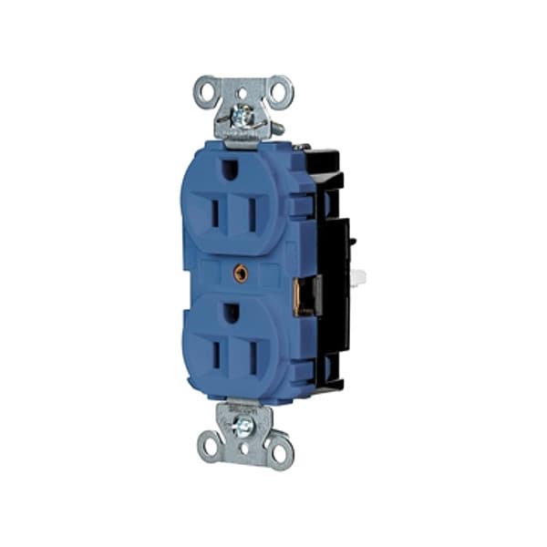 Hubbell Receptacle, 1/2 hp, 125V AC, NEMA 5-15R - 5262STBL
