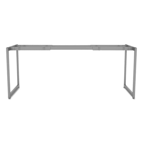 Alera Open Office Desk Series Adjustable O-Leg Desk Base, 24" Deep, Silver - ALELSTB24GR