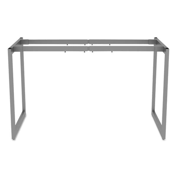 Alera Open Office Desk Series Adjustable O-Leg Desk Base, 24" Deep, Silver - ALELSTB24GR