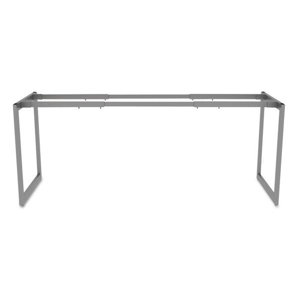 Alera Open Office Desk Series Adjustable O-Leg Desk Base, 24" Deep, Silver - ALELSTB24GR