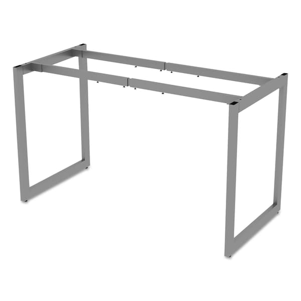 Alera Open Office Desk Series Adjustable O-Leg Desk Base, 24" Deep, Silver - ALELSTB24GR