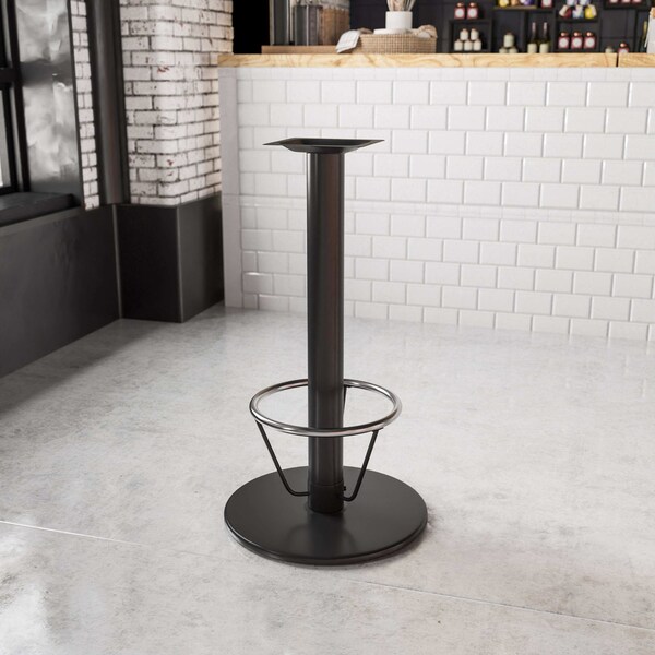 Flash Furniture Black 24" Round Bar Height Base - XU-TR24-BAR-4CFR-GG