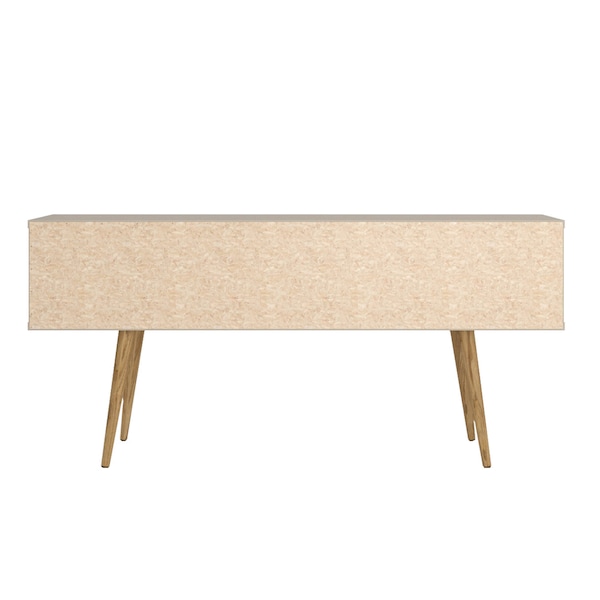 Manhattan Comfort Theodore 60.0 Sideboard, Off White and Cinnamon - 1022151