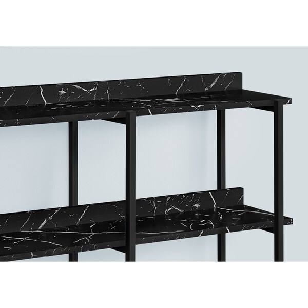 Monarch Specialties Accent Table, Console, Entryway, Narrow, Sofa, Living Room, Bedroom, Metal, Black Marble Look - I 2220