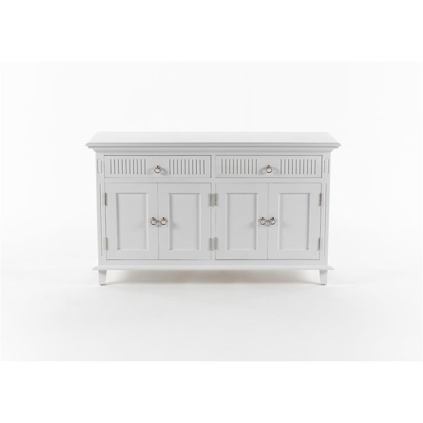 Novasolo Furniture Buffet Table with 4 Doors, Classic White - B199