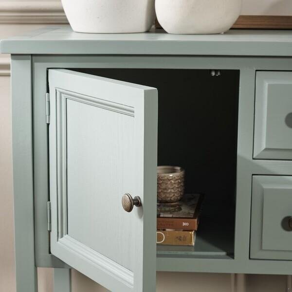 Safavieh Charlotte Sideboard- Aqua Smoke - 34 x 15 x 45.7 in. - AMH6517H
