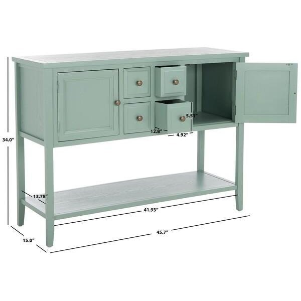Safavieh Charlotte Sideboard- Aqua Smoke - 34 x 15 x 45.7 in. - AMH6517H