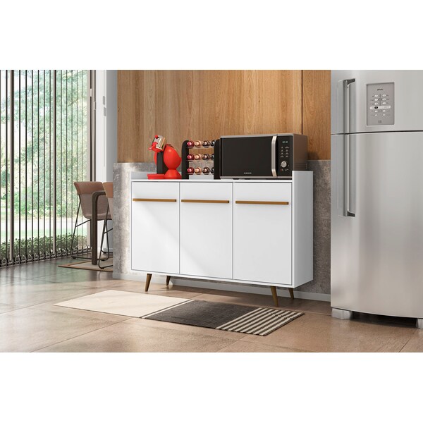 Manhattan Comfort Bradley 53.54 Buffet Stand, White - 230BMC6